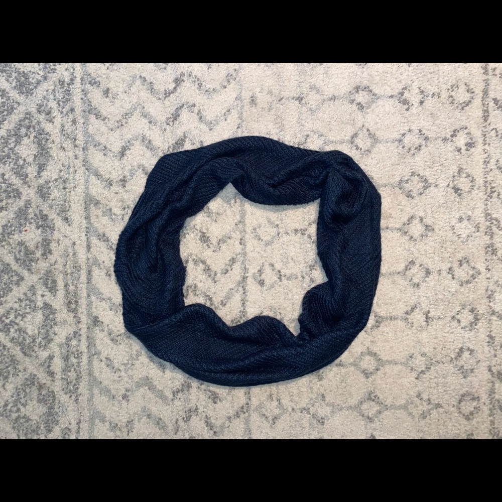 Navy Blue Knit Infinity Scarf